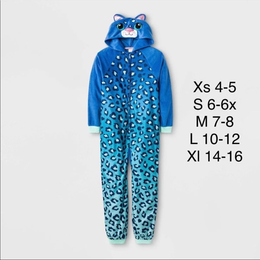 Cat & jack pajama onesie girls xs s m l xl